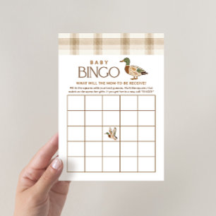 Juego de Bingo para Baby Shower de Pato Silvestre