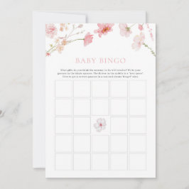 Juego de bingo para bebé floral rosado de Baby Sho