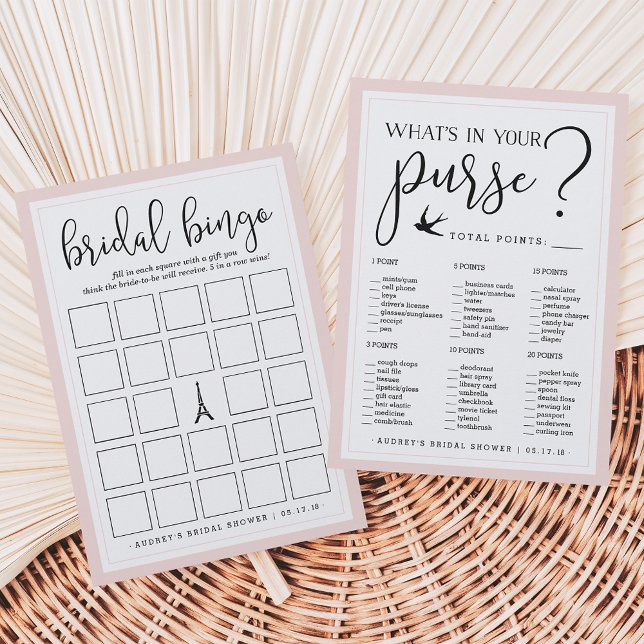 Juego de Bingo y Bolsa de Ducha Bridal de Doble La (Subido por el creador)