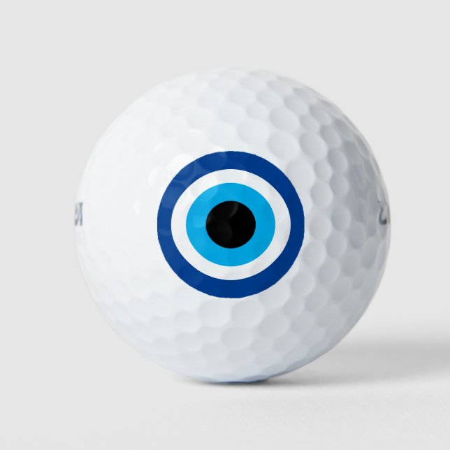 Juego de bolas de golf Blue Evil Eye (Anverso)