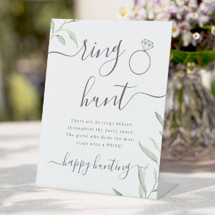 Juego de búsqueda del anillo de boda con señal de