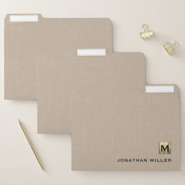 Juego de carpetas de archivos de monograma de colo