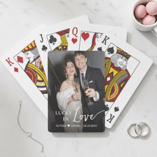 Juego de cartas de boda personalizado Afortunado e