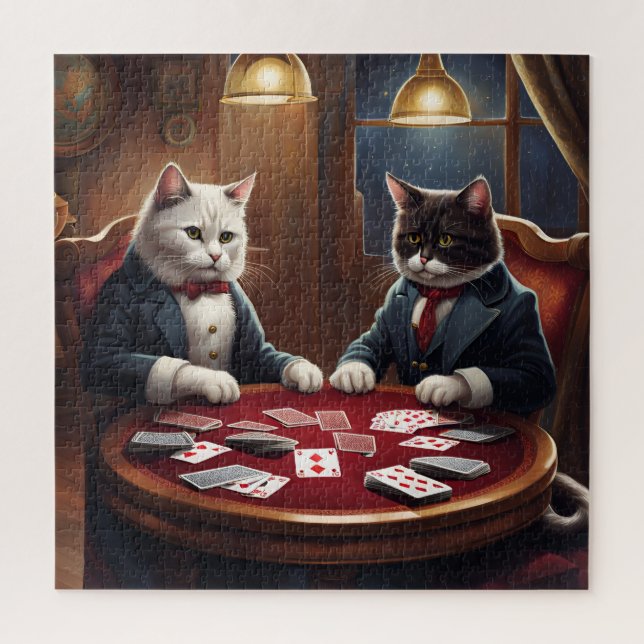 juego de cartas de gatos rompecabezas de arte de I (Vertical)