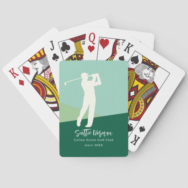 Juego de cartas de jugadores de club de golf  (Reverso)