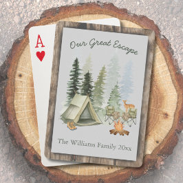 Juego de cartas divertido para vacaciones de campi