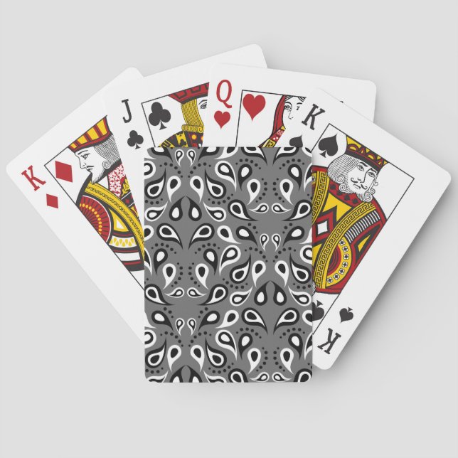 juego de cartas gris paisley póker (Reverso)