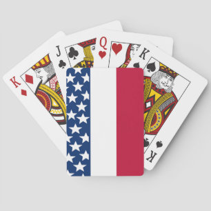 Juego de cartas Patrióticas Rojo Blanco Azul con E