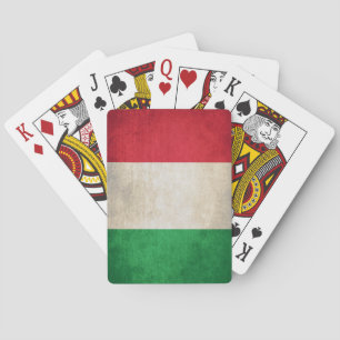 Juego de cartas rusticas de bandera italiana