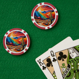 Juego de Chip de Póquer de Arizona Resumen Sunset