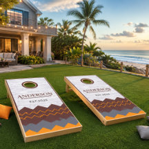 Juego de Cornhole de Madera Personalizado de Pesca