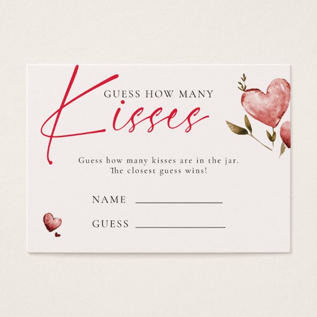 Juego de Cuántos Besos para Despedida de Soltera d (Frente)