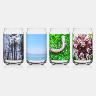 Juego de cuatro vasos para beber de la naturaleza