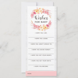 Juego de deseos de Baby Shower Shabby Chic Rustic