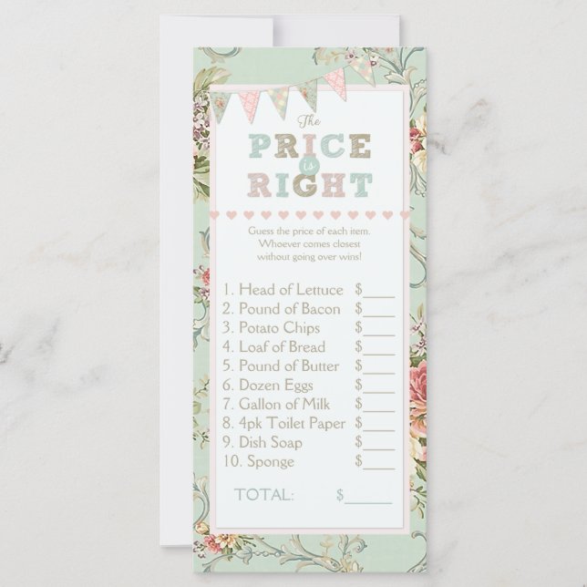 Juego de Despedida de Soltera Shabby Rustic Chic P (Anverso)