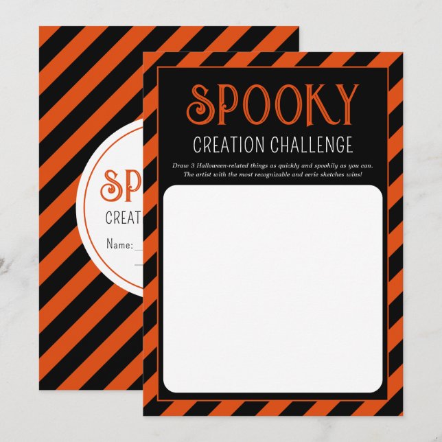 Juego de dibujo de la fiesta de Halloween (Anverso / Reverso)