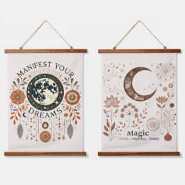 Juego de dos tapices de pared - Boho Magic Moon & 