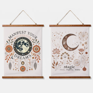 Juego de dos tapices de pared - Boho Magic Moon &