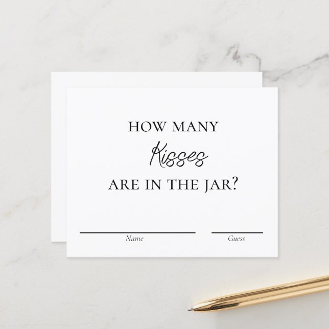 Juego de ducha de novia - Besos para las tarjetas  (Anverso/Reverso In Situ)