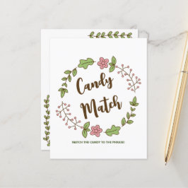 Juego de ducha de novia con hoja de papel de casca