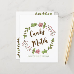 Juego de ducha de novia con hoja de papel de casca