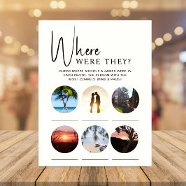 Juego de ducha de novia donde están las tarjetas d