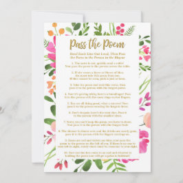 Juego de ducha de novia, juego de ducha de poema