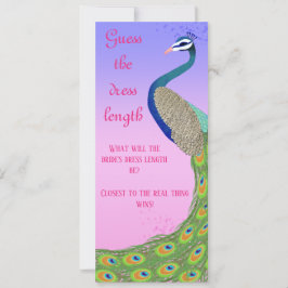 Juego de ducha de novia sobre el tema del pavo rea