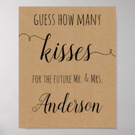 Juego de ducha de novias adivina cuántos Posters d