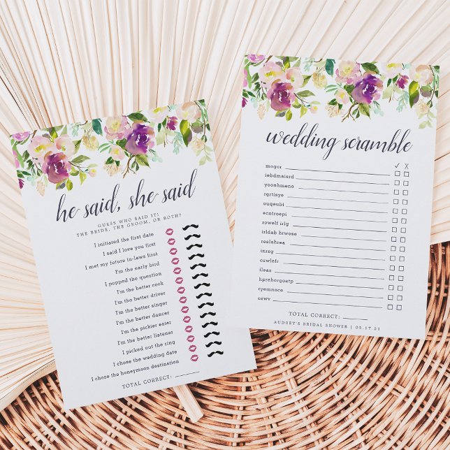 Juego de Ducha Nupcial de Doble Cara Vibrante Flor (Subido por el creador)