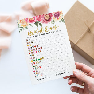 Juego de emojis de boda con respuestas Tarjeta de