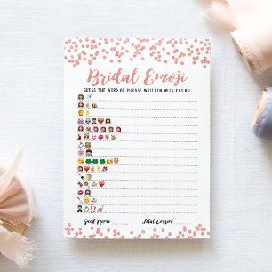 Juego de emojis de boda con respuestas Tarjeta de