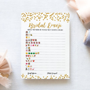Juego de emojis de boda con respuestas Tarjeta de
