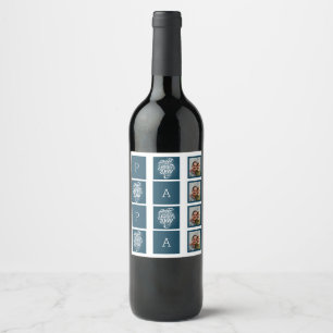 Juego de etiquetas de vinos del Día del Padre de l