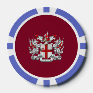 Juego De Fichas De Póquer [400] Ciudad de Londres - Escudo de armas