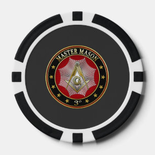Juego De Fichas De Póquer [400] Master Mason - 3er grado Square & Compass