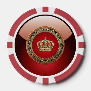 Juego De Fichas De Póquer [400] Príncipe-Princesa Corona Rey-Reina [Belg.Gol