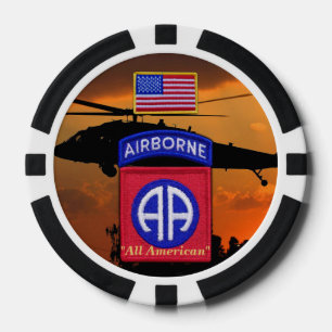 Juego De Fichas De Póquer 82.ª bravuconería aérea americana