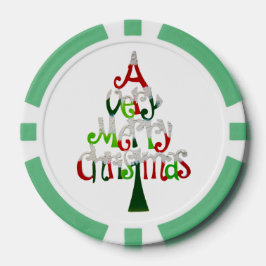 Juego De Fichas De Póquer Árbol de Navidad muy divertido