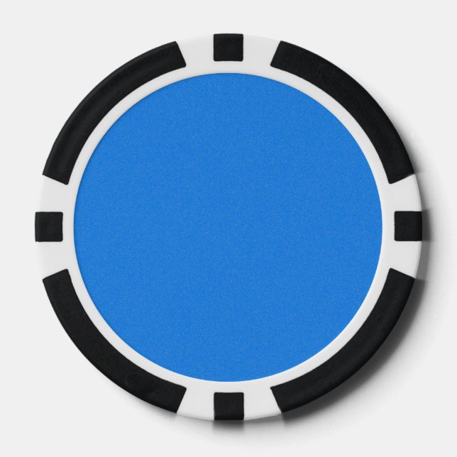 Juego De Fichas De Póquer Azure Blue Star Dust (Anverso)