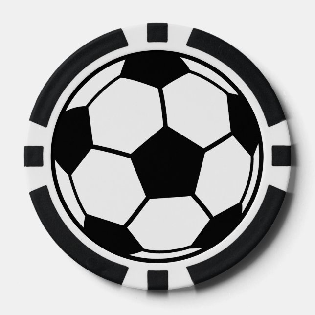 Juego De Fichas De Póquer Balón de fútbol (Anverso)