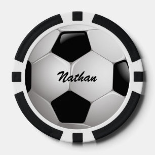 Juego De Fichas De Póquer Balón de fútbol adaptable del fútbol