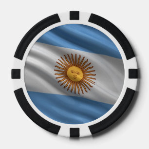 Juego De Fichas De Póquer Bandera de Argentina