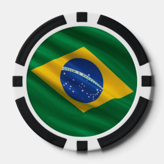 Juego De Fichas De Póquer Bandera de Brasil