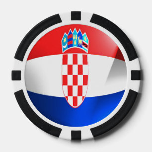Juego De Fichas De Póquer Bandera de Croacia