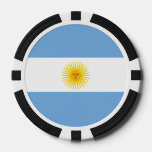 Juego De Fichas De Póquer Bandera de la Argentina
