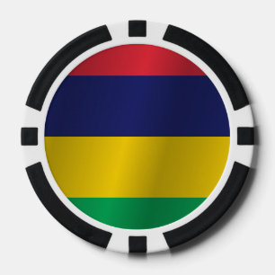 Juego De Fichas De Póquer Bandera de Mauricio