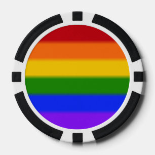 Juego De Fichas De Póquer Bandera del orgullo gay caído