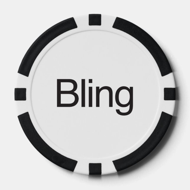 Juego De Fichas De Póquer Bling (Anverso)