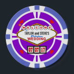 Juego De Fichas De Póquer Boda Favor Vegas Casino Chips de Poker<br><div class="desc">¡GUARDAR LA FECHA PARA LA NOVIA Y EL FABULOSO BODA DE GROOM! Ya sea que esté atando el nudo en Las Vegas o en su ciudad natal, estos afortunados favores de la recepción de bodas estilo casino seguro que satisfarán a sus huéspedes. Réplica de la famosa señal de Nevada WELCOME...</div>